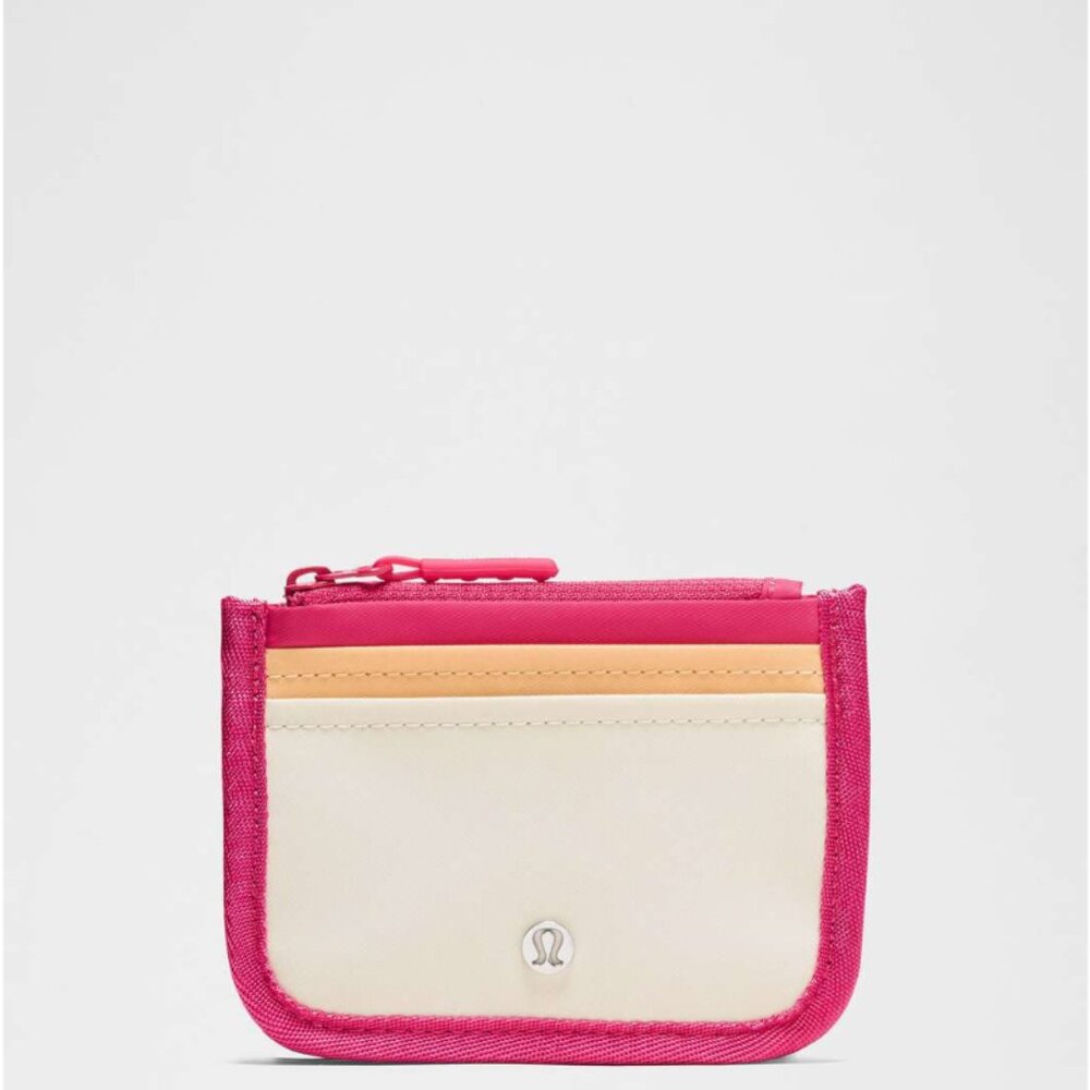 Lululemon True Identity Card Case Raspberry Coulis / Rock Melon / Light Ivory
